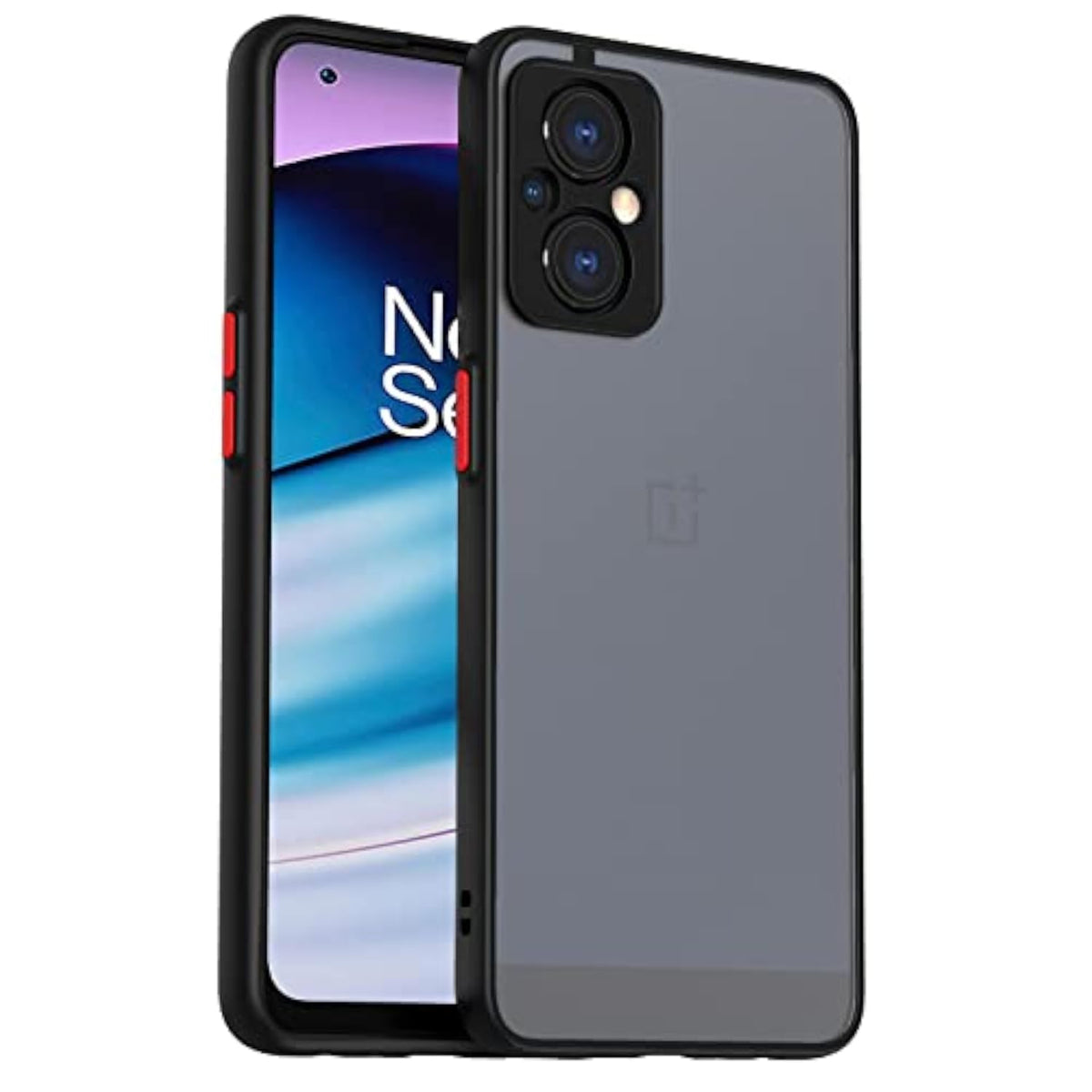 OnePlus Nord N20 5G Ultra Thin Slim Fit Case with Camera Cover and Screen Protector, Black