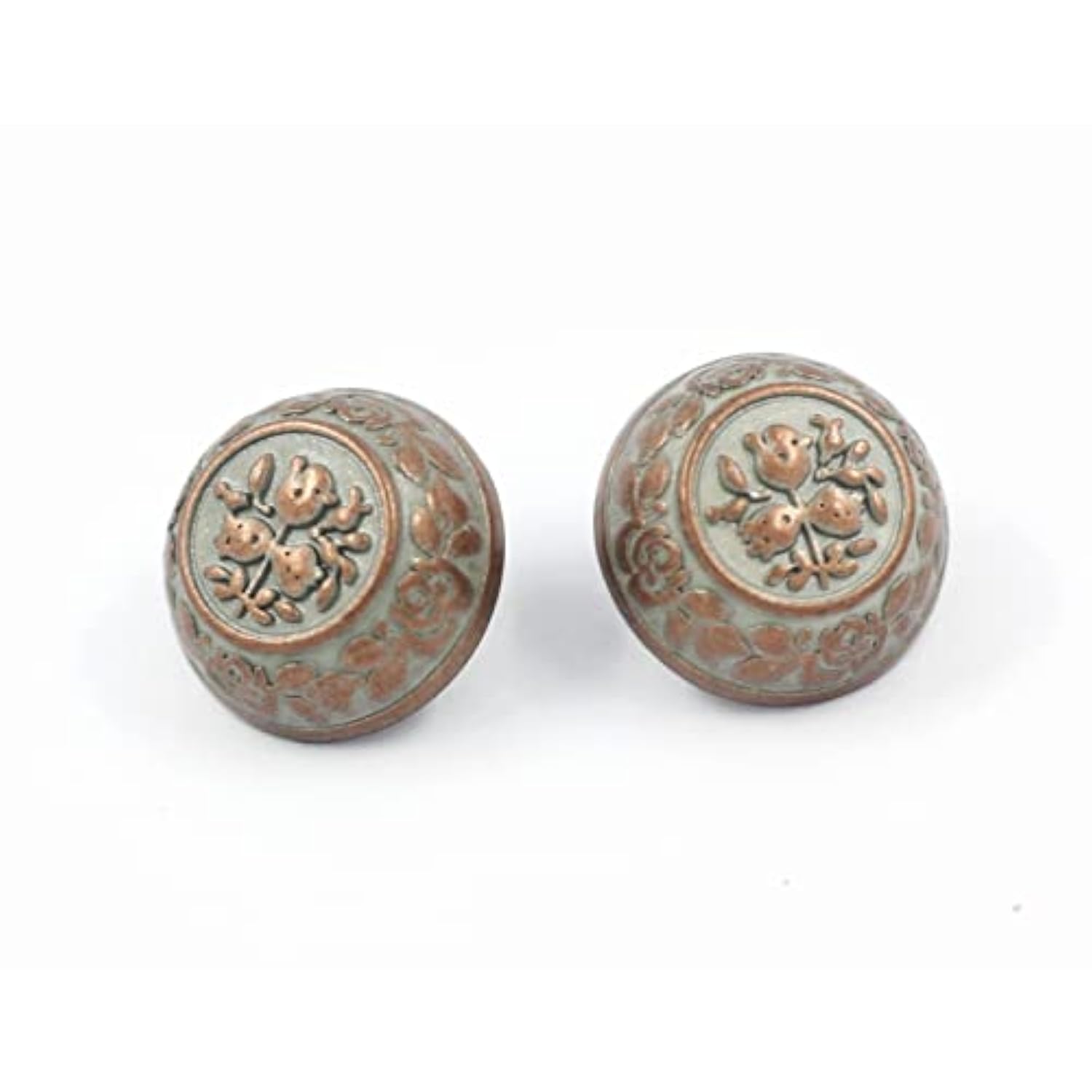 12 Pieces Truncated Cone Shaped Flower Carving Metal Shank Buttons. 15