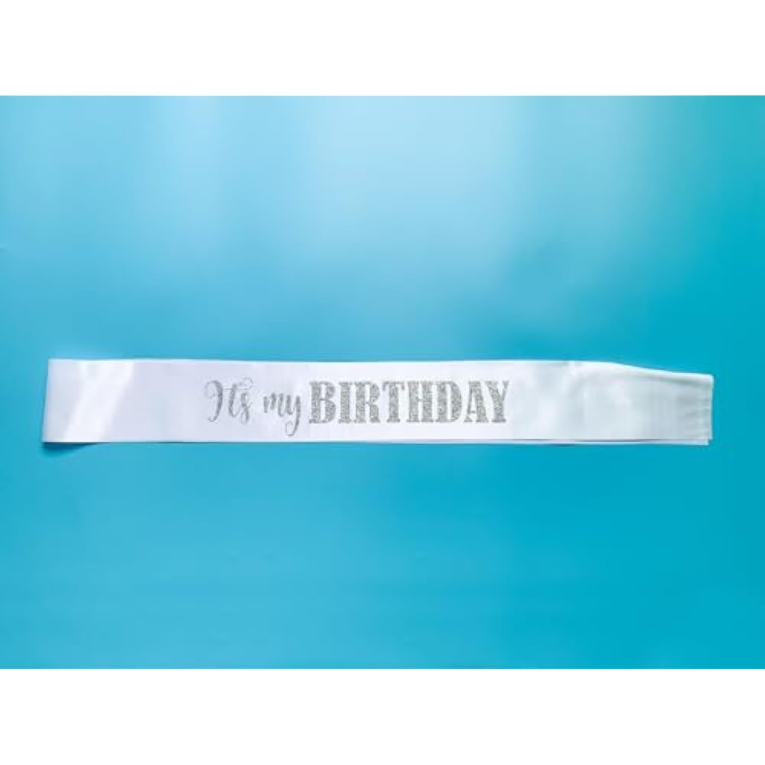 Birthday Sash, It'S My Birthday' Birthday Sash White Sash With Silver Foil Letter It'S My Birthday Sash For Men Women And Girls Party Decorations Favors White Silver