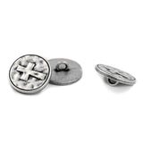 12 Pieces Cross Symbol Metal Shank Buttons. 20Mm (3/4 Inch) (Antique S