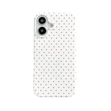 Aesthetic Polka Dot Retro Phone Case for iPhone 16 6.1",Vintage Trendy Unique Simple Pattern Design Elegant Chic Pretty Stylish Protective Girls