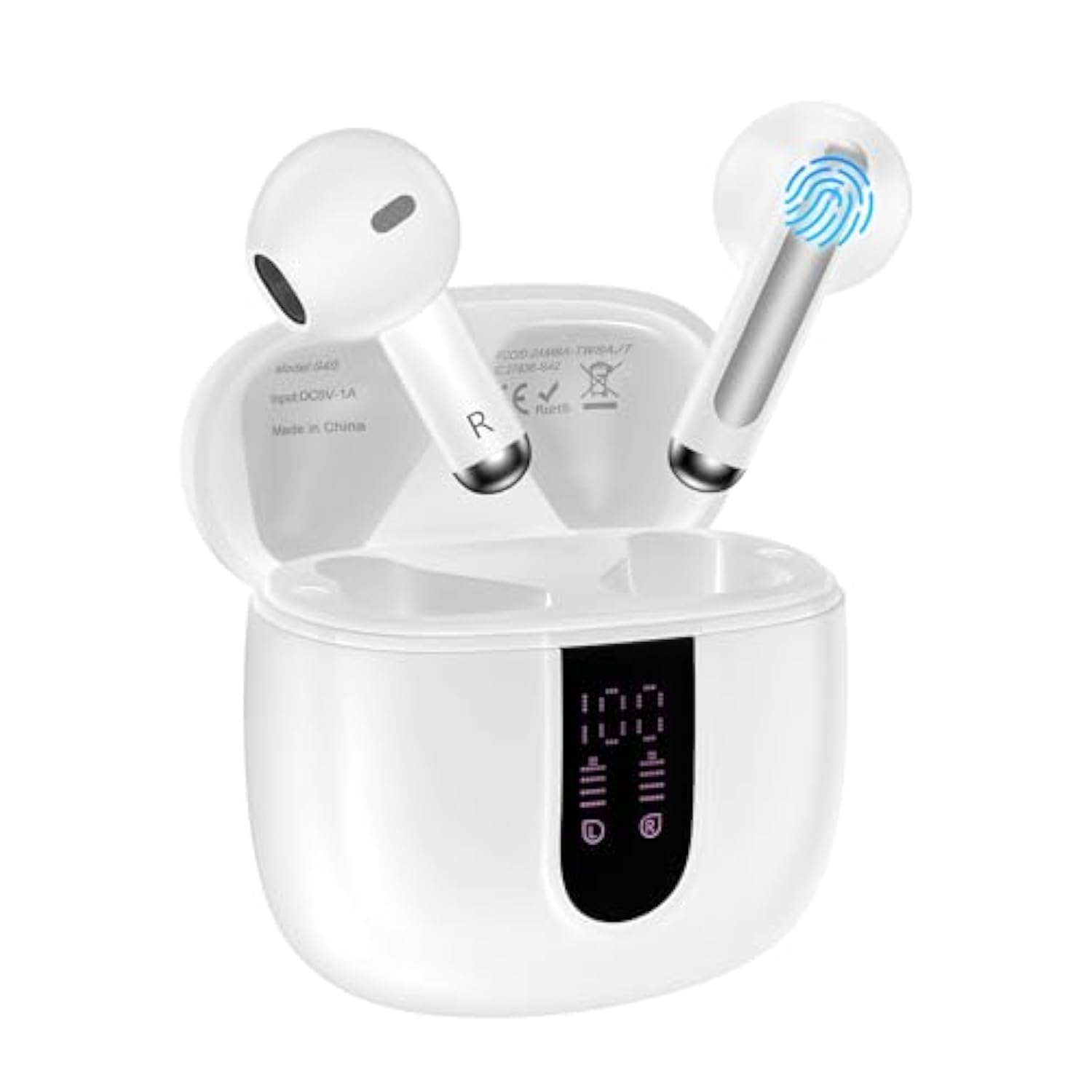 Samsung Wireless Ear Buds For Android Samsung Galaxy A17 A16 5G A15 A36 S25 Ultra S24, Bluetooth Headphones In Ear Earbuds For Apple Iphone 17 Pro Max 16E 16Pro 15 Plus 15Pro 14 13 Pixel 10 Earphones