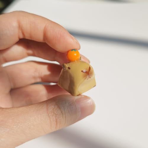Cartoon Capybara Keycap,Custom 3D Handmade Clay Artisan Esc Keycap,Cute Keycaps Personalized Replacement Key Caps For Cherry Mx Mechanical Gaming Keyboard (Orange Capybara)