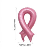 Breast Cancer Awareness Pink Ribbon Balloons (2pcs)