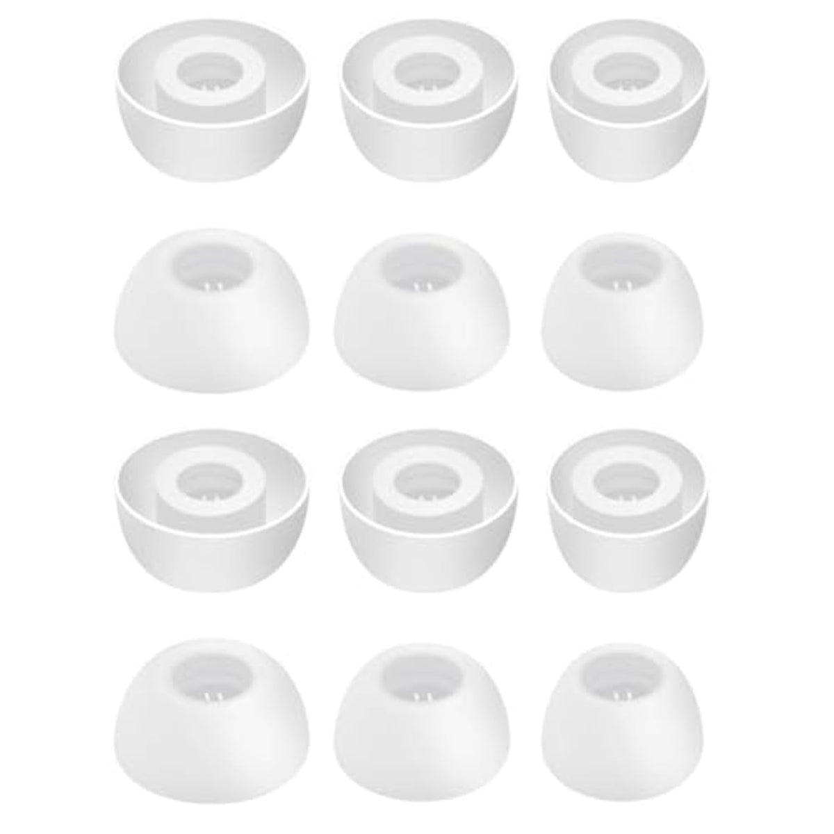 Replacement Ear Caps Cover Compatible With Huawei Freebuds 6I/5I Eartips, Soft Silicone Ear Tips Earbuds Cushions Tip Covers For Huawei Freebuds 6I/5I/4I, 3 Sizes 6 Pairs (White)