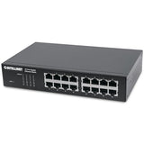 Intellinet 16-Port Gigabit Ethernet Switch High-Speed Network Performance, Rackmount Brackets Included, Energy Efficient, Fanless Design, 32Gbps Throughput - 561068