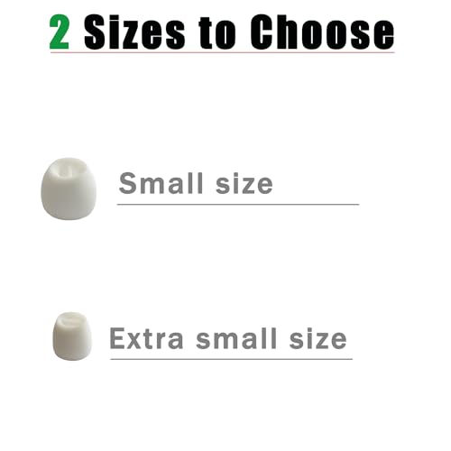 Extra Small (XS) Silicone Earbuds Tips for Small Ear Canal, 6 Pairs Universal Replacement Tips fit 4.0mm-6mm Nozzles - Comfort Fit (White)