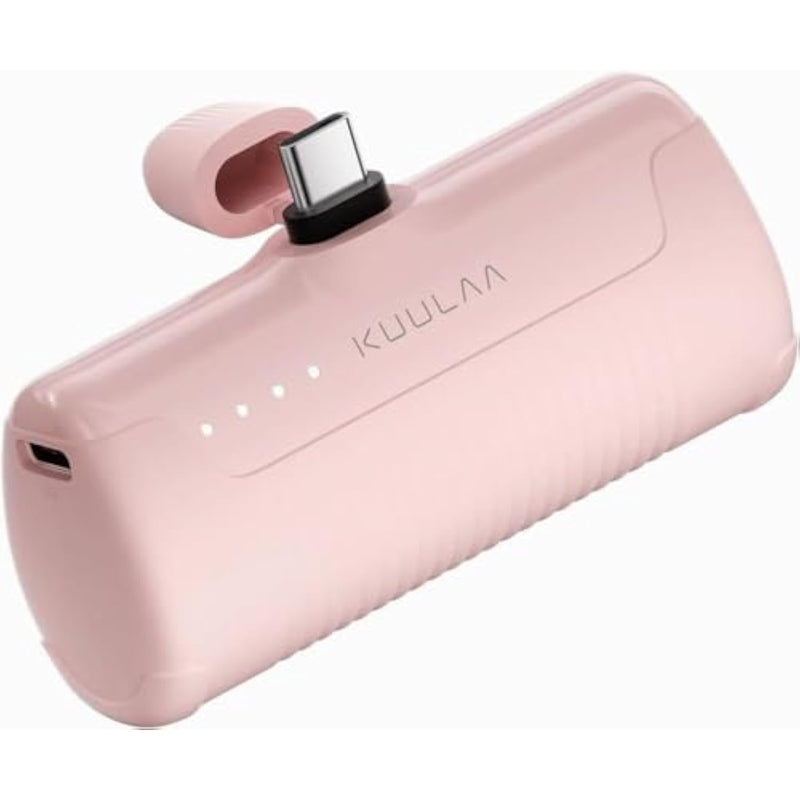 Portable Charger Usb C Power Bank 4500Mah Small Portable Phone Charger Android Compact Plug In Battery Pack Portable Compatible With Iphone 15, Samsung Galaxy, Moto, Lg, Pixel, Pink