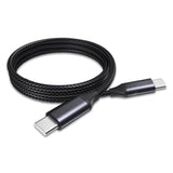 BoxWave Cable Compatible with ASUS ZenScreen Go MB16AP - DirectSync PD Cable (3ft) - USB-C to USB-C (100W), Type C Braided Charge and Fast Sync - Jet Black