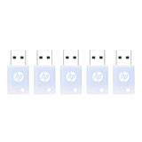 Hp 32Gb V168 Usb 2.0 Delicate Blue Flash Drive Reliable Portable Storage To Store, Transfer, & Protect Important Data, 5-Pack