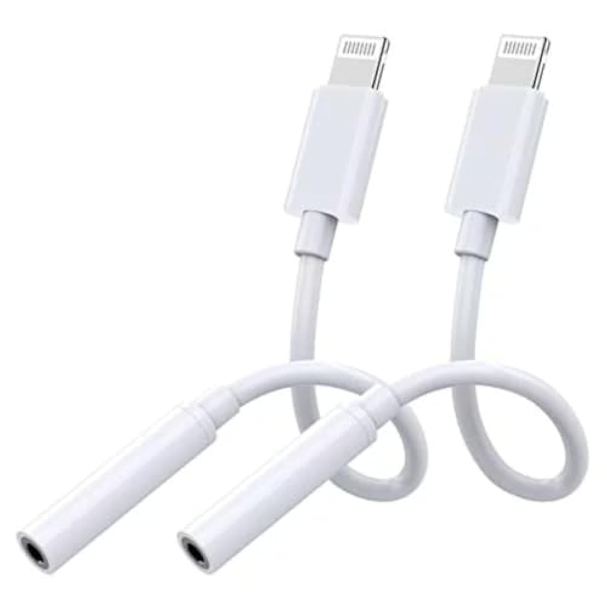 [Apple MFi Certified] 2 Pack for iPhone 3.5mm Headphones Adapter, Lightning to 3.5 mm Headphone/Earphone Jack Converter Audio Aux Adapter Dongle Compatible with iPhone 14 13 12 11 Pro XR XS Max X 8 7.