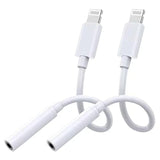 [Apple MFi Certified] 2 Pack for iPhone 3.5mm Headphones Adapter, Lightning to 3.5 mm Headphone/Earphone Jack Converter Audio Aux Adapter Dongle Compatible with iPhone 14 13 12 11 Pro XR XS Max X 8 7.