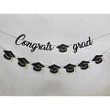 Graduation Decorations Class Of 2025 Party Supplies - Congrats Grad Banner And Graduation Cap Banner (Pre-Strung)