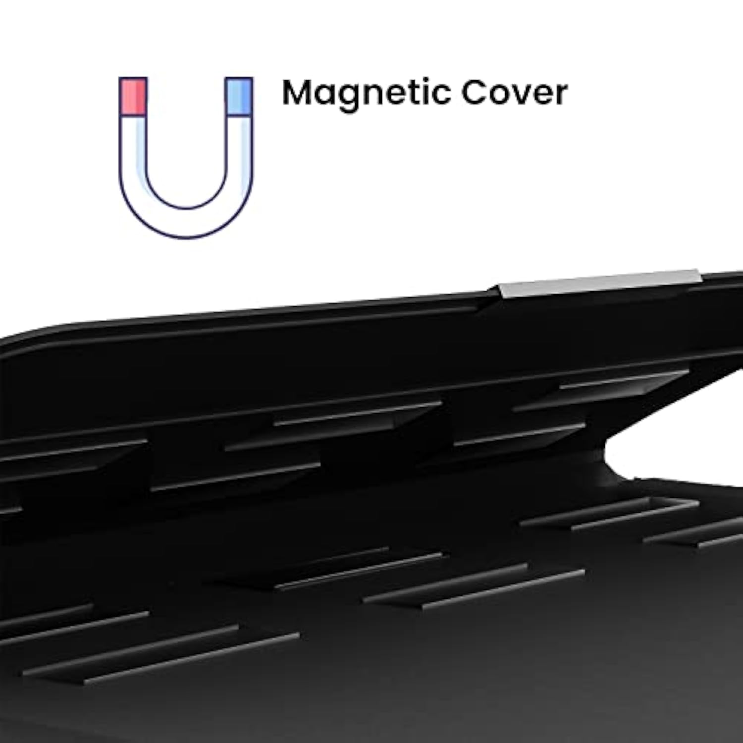 Macbook Sleeve, Vegan Leather Bag Compatible With 13”/14" Macbook Air, Macbook Pro 14 Inch M3 M2 M1 2021-2024, Compact Design With Invisible Stand (Black)