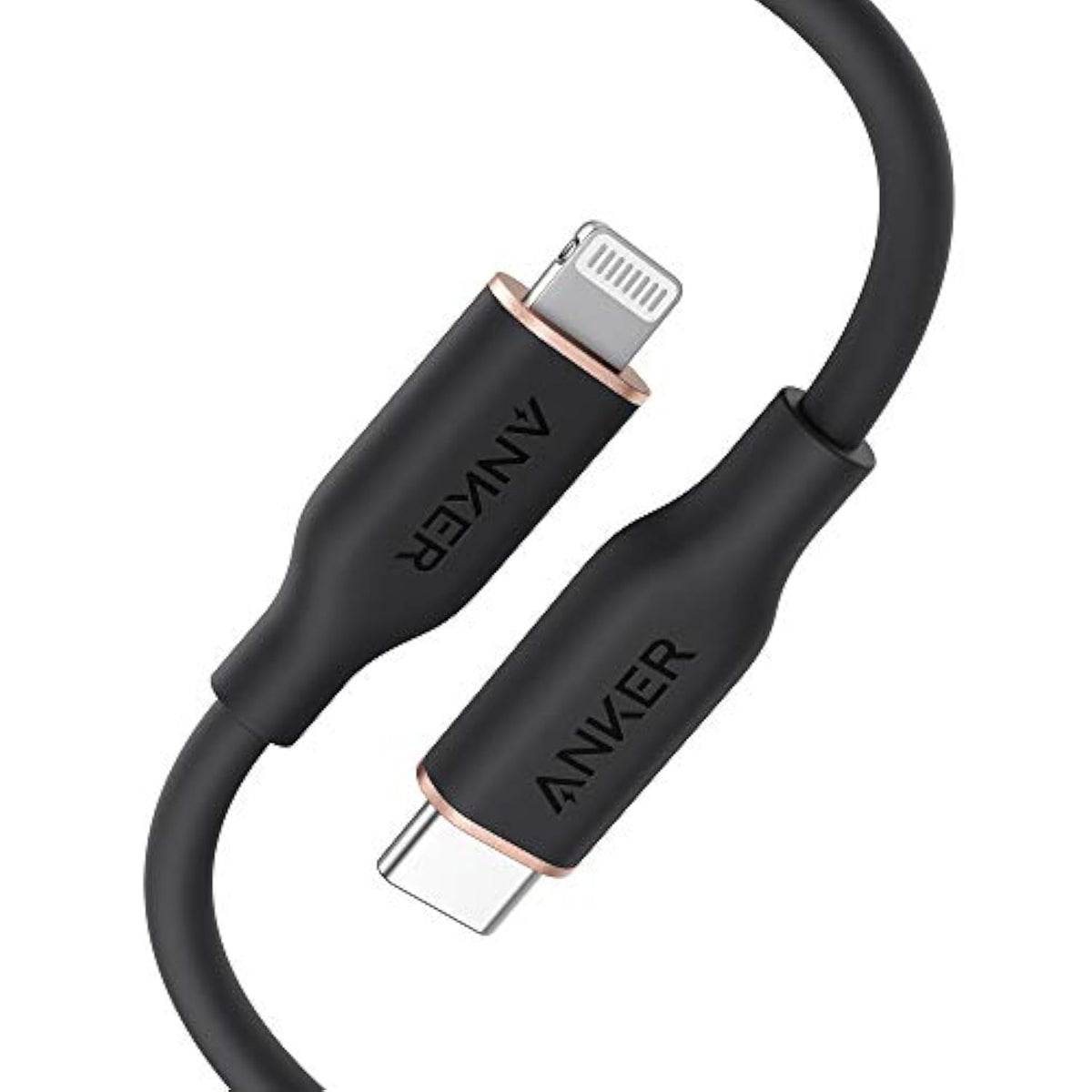 Anker USB C to Lightning Cable, MFi Certified Powerline III Flow Silicone Charging Cable for iPhone 13 13 Pro (Midnight Black, 3ft)