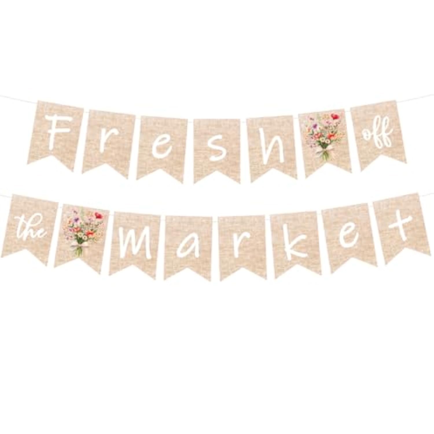 “Fresh Off the Market” Bridal Shower Banner — Farmers Market Bachelorette Decor