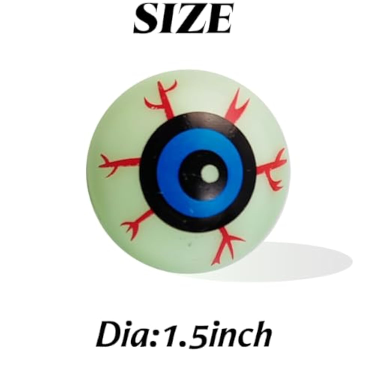 30Pcs 1.5In Plastic Halloween Eyeballs Glow In The Dark Eyeball For Kids Toys, Fake Eye Balls For Halloween Party Favors Goody Bag Fillers Terror Props