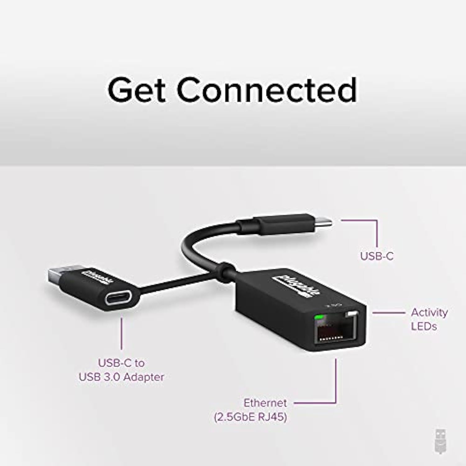 2.5G Usb C And Usb To Ethernet Adapter, 2-In-1 Adapter Compatible With Usb-C T