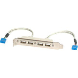 StarTech.com 4 Port USB A Female Slot Plate Adapter - T - USBPLATE4
