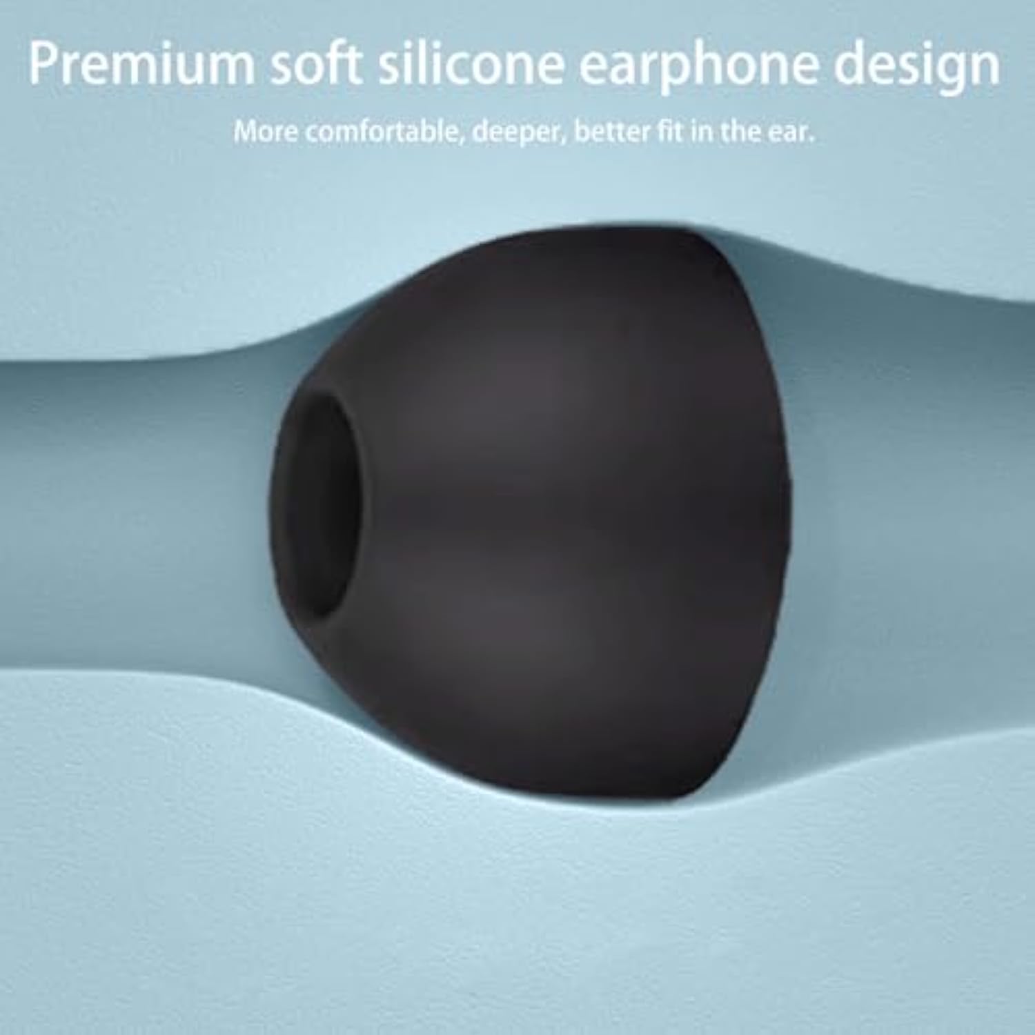 Replacement Earbuds For Technics Eah-Az60, Silicone Earbuds,S/M/L 3 Size,Earbuds Tips For Technics Eah-Az60,3 Pairs(Black)