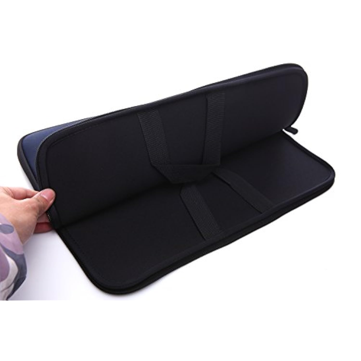 13.3-Inch To 14-Inch Laptop Sleeve Case Neoprene Carrying Bag With Hidden Handles For Macbook/Notebook/Ultrabook/Chromebooks (Blue Horse)