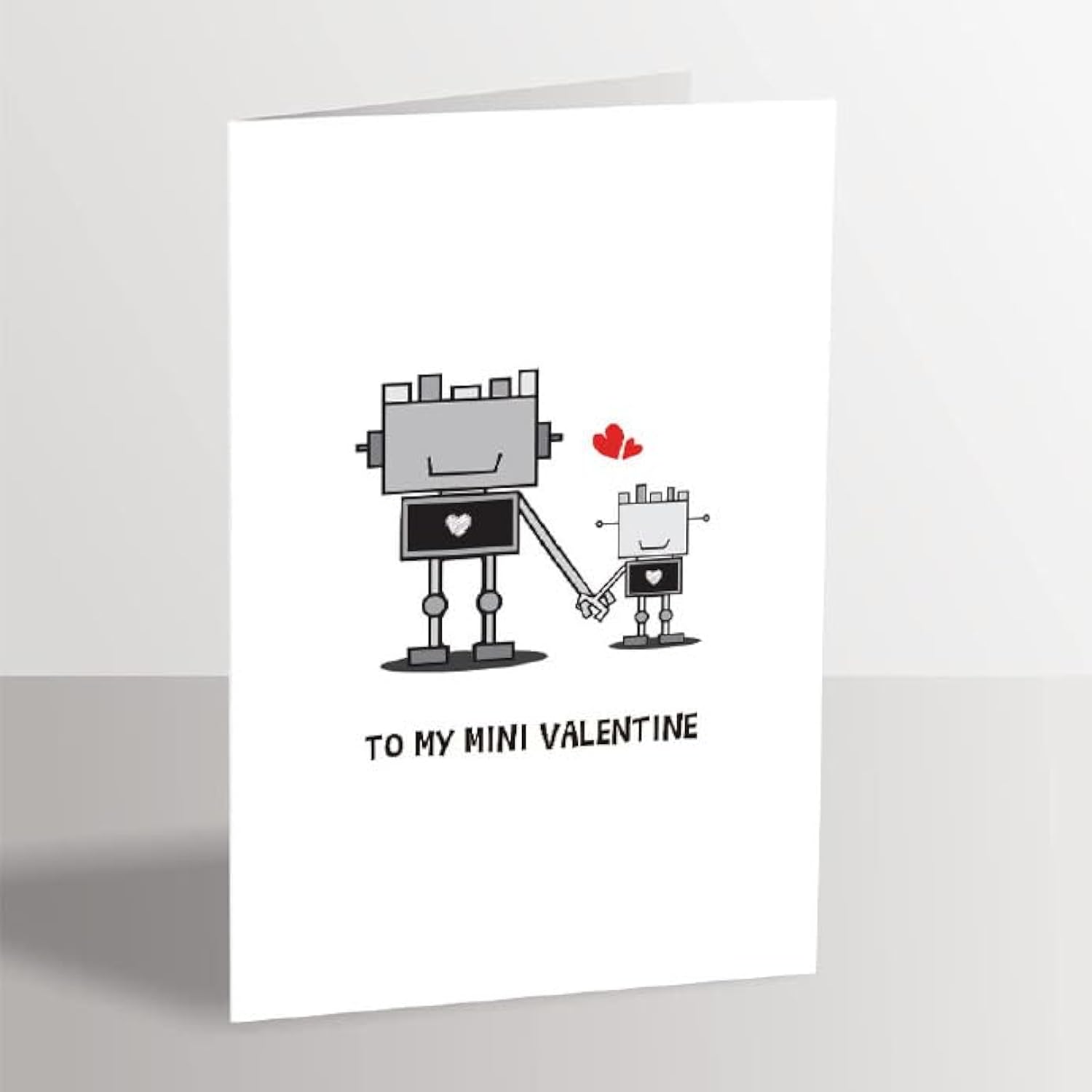 Cute Robot Valentine'S Day Card For Kids, To My Mini Valentine Gift, V-Day Card For Daughter Son From Daddy Mommy, Lovely Valentines For Little Boy