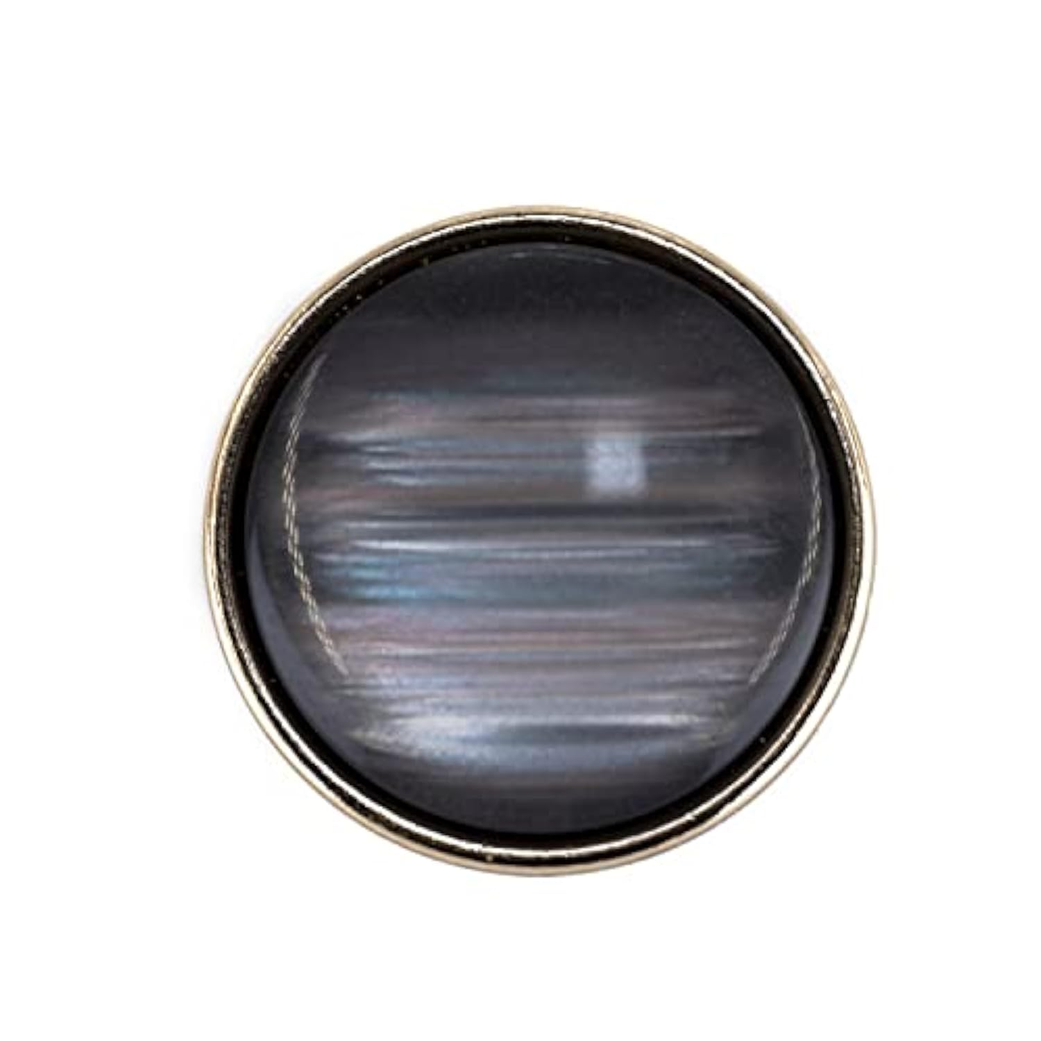 20 Pcs Translucent Brushed Gray Resin Layer Sewing Metal Shank Coat Bu