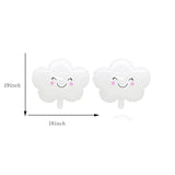 8Pcs White Cloud Balloons 18In Mylar Foil Cloud Baby Shower Birthday Wedding