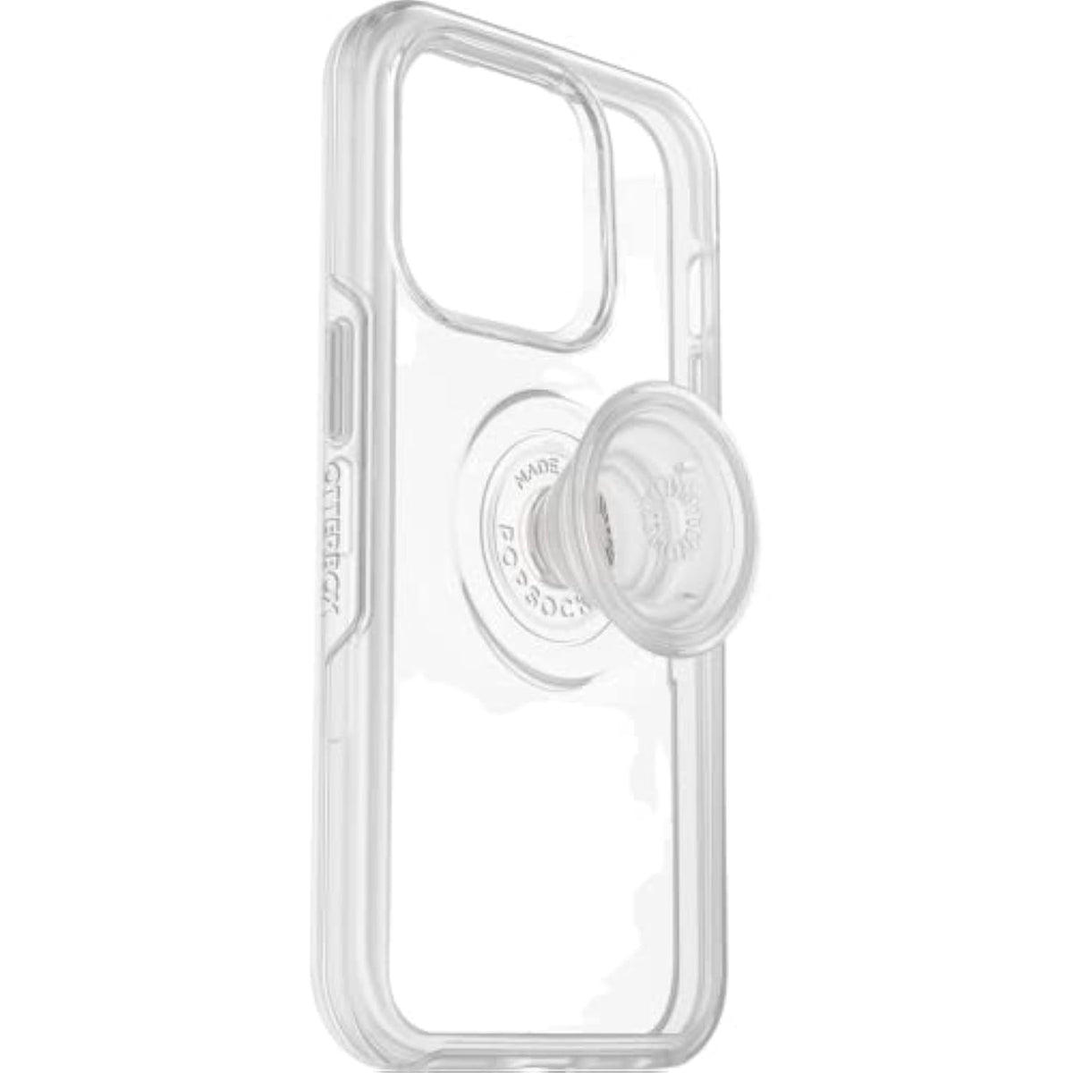 OtterBox Otter+Pop Case for iPhone 14 Pro, Shockproof, Drop Proof, Protective Case with PopSockets PopGrip, 3X Tested to Military Standard, Clear