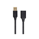 Usb 3.0 Premium Extension Cable - Type-A Male To Type-A Female, Braided Nylon Jacket, 3 Feet, Black