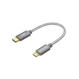 CableCreation Short Micro USB to USB C Cable 0.65 FT, Braided USBC to MicroUSB OTG 480Mbps Cord for Wall Chargers, MacBook Pro, Air, Galaxy S22, S21, Pixel 5/4/3 & More, 0.2M Space Gray