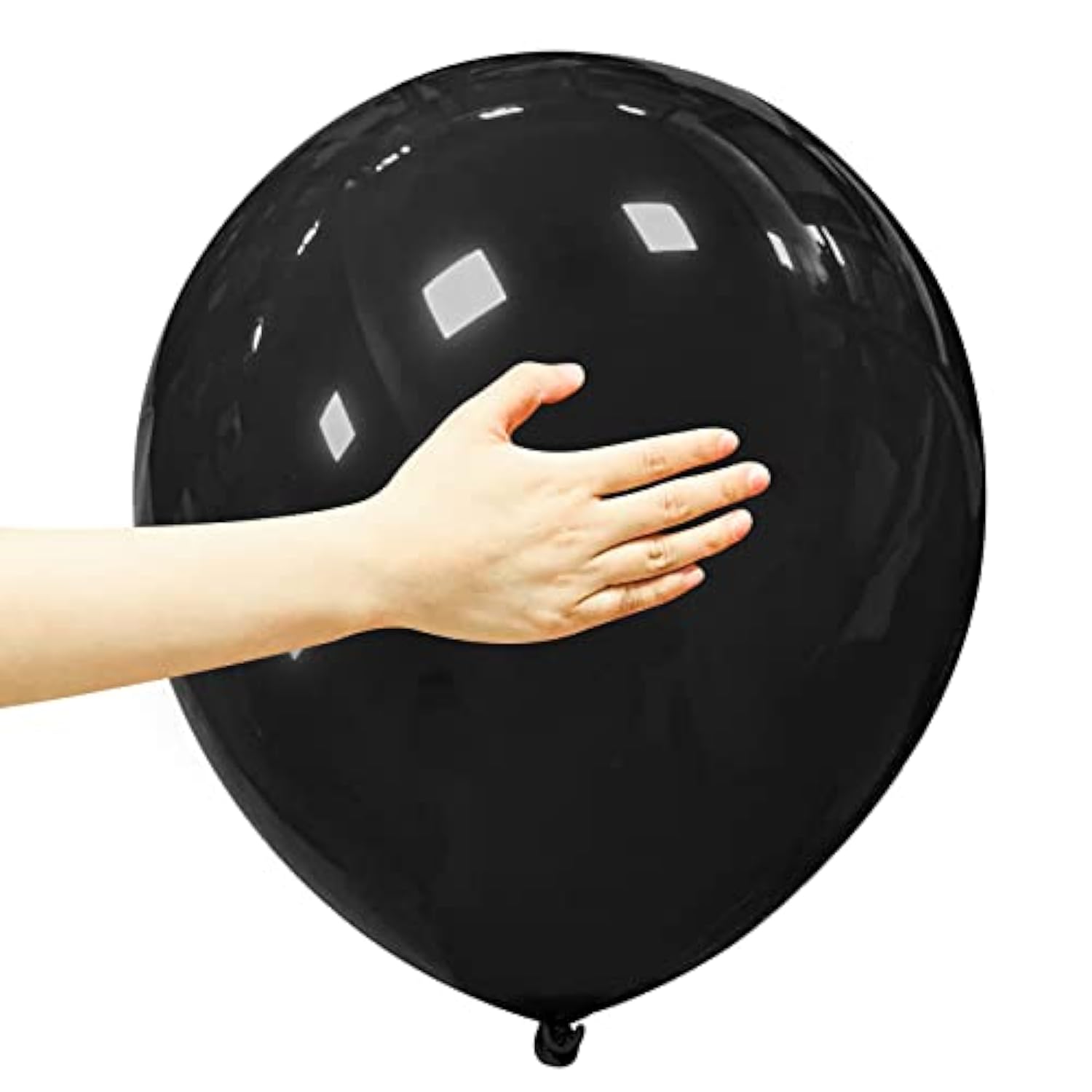 12Pack 18-Inch Black Latex Balloons Large Helium Party Decorations