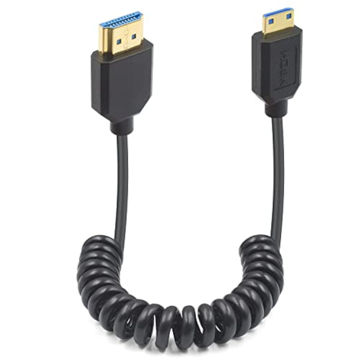 8K Hdmi To Mini Hdmi Coiled Cable, Mini Hdmi To Hdmi 2.1 Version Cable, 48Gbps
