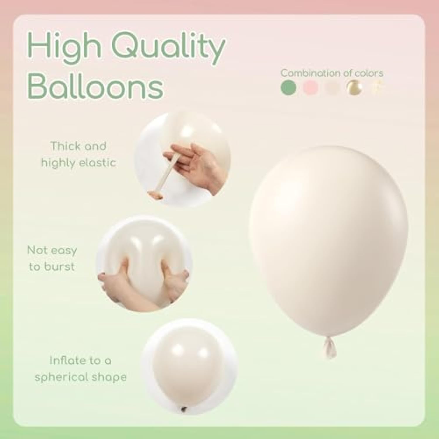 60Pcs Pink And Green Balloons 12Inch With Sage Green Light Pink Sand White Metallic Gold Confetti Balloons For Birthday Bridal Shower Boho Baby In Bloom Baby Shower Decorations