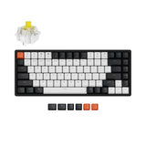 K2 75% Layout 84 Keys Hot-Swappable Bluetooth Wireless/Usb Wired Mechanical Keyboard With Super Banana Switch/Double-Shot Keycaps/Rgb Backlight/Aluminum Frame For Mac Windows Version 2