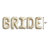 A Bride In Tini Bit Letter Balloons With Diamond Ring For Espresso Theme Bachelorette Party Decoration