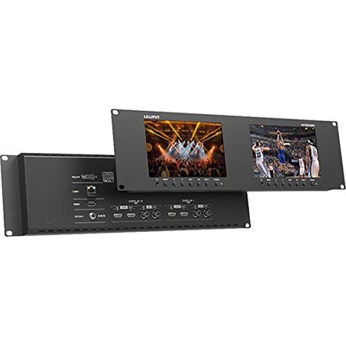 Dual Rackmount Monito 7" Rm-7029S 3-Ru Rackmount Monitor With 3G-Sdi /Hdmi 2.0 Scope View Support Up To 1080P 60Hz Sdi And 2160P 60Hz Hdmi Video
