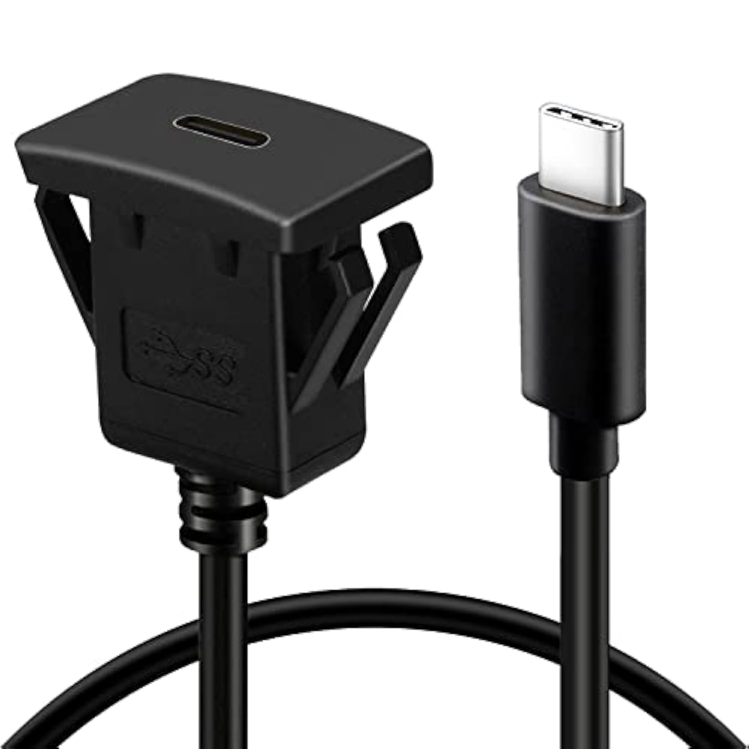 Square Type C 3.1 Car Flush Mount Cable Usb C 3.1 Panel Mount Male To Female E