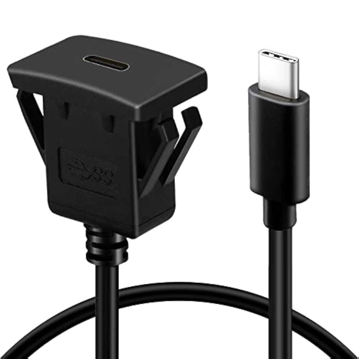 Square Type C 3.1 Car Flush Mount Cable Usb C 3.1 Panel Mount Male To Female E