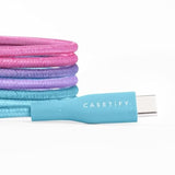 Powerthru Usb-C To Usb-C Cable (2M/6.6Ft) - Cotton Candy