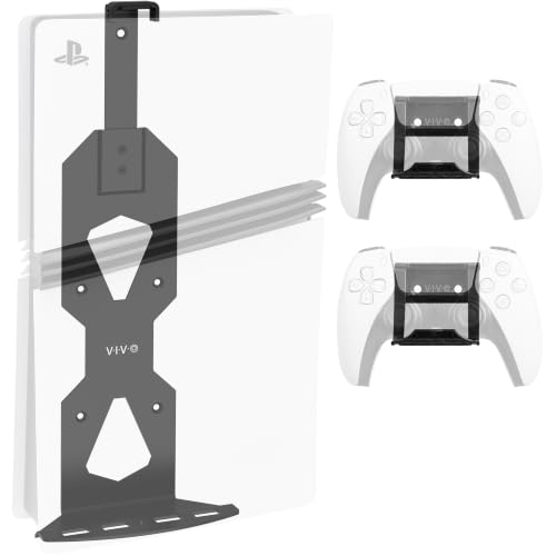VIVO Steel Wall Mount Bracket Designed for PS5 Gaming Console, Vertical Display for PlayStation 5, Open Design, Black, MOUNT-PS5B