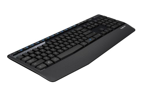 K345 Wireless Keyboard - Full-Sized Keyboard With Palm Rest, 2.4 Ghz Wireless Usb Receiver - For Pc, Laptop