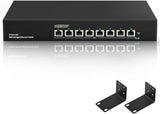 8 Port 10Gb Rj45 Web Managed Network Ethernet Switch 8 X 10G Base-T Port | Multi-Gig 10G-5G-2.5G-1G | 19 Inch Rack Mount | Built-In Fan | 160G Bandwidth | 10Gbps For 10G Nas, Pc, Wifi7 Router
