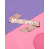 Rose Gold Glitter Bachelorette Party Sash - Bride To Be | Bachelorette Party Decorations, Bridal Shower, Bride Gift