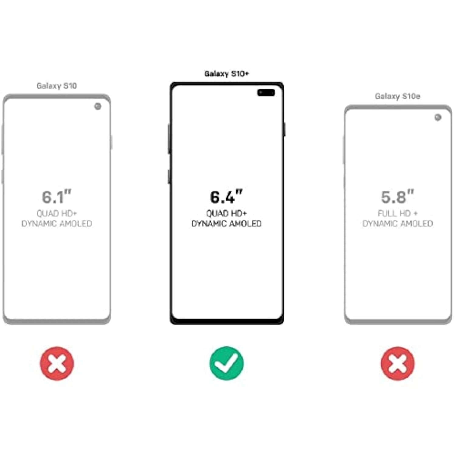 OtterBox Commuter Series Case for Galaxy S10+ (Only) - Non-Retail Packaging - Black