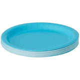 Creative Converting 7" Solid Bermuda Blue Luncheon Paper Plates - 24pcs