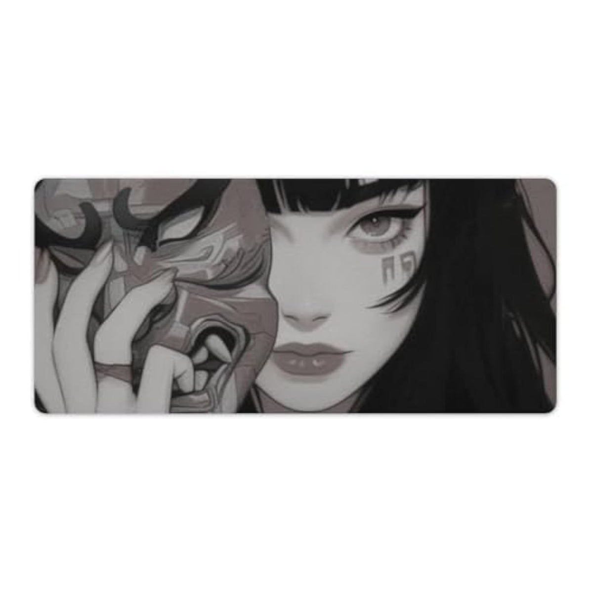 Female Samurai Large Mouse Pad Japanese Anime Girl Mousepad Cool Retro Desk Mat For Keyboard Computer Pad Extended Gaming Office Desk Organizers And Accessories 35.4 X 15.7 Inch