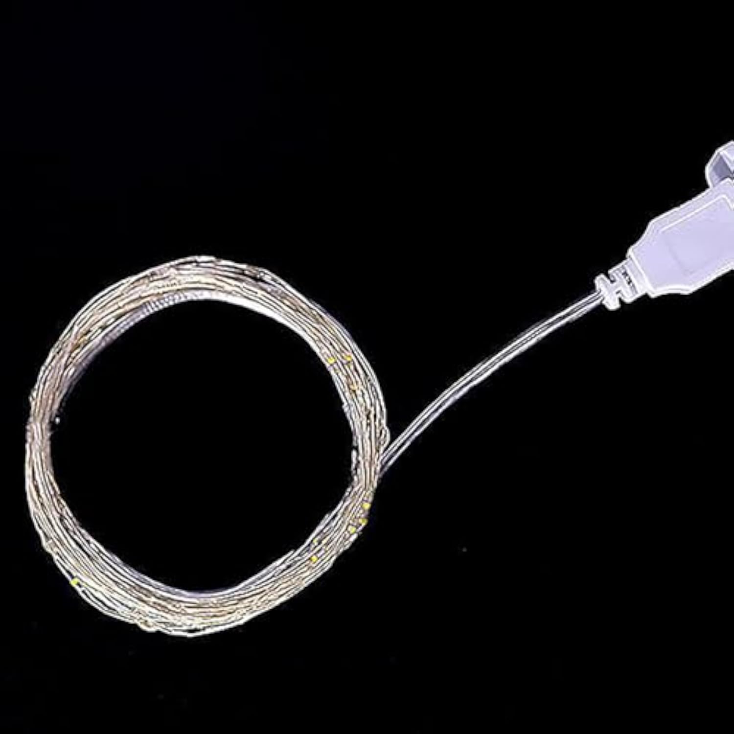 2M 20 Leds Fairy String Lights, Usb Powered String Light For Desk Office Christmas Tree Party Decoration (White, 2)