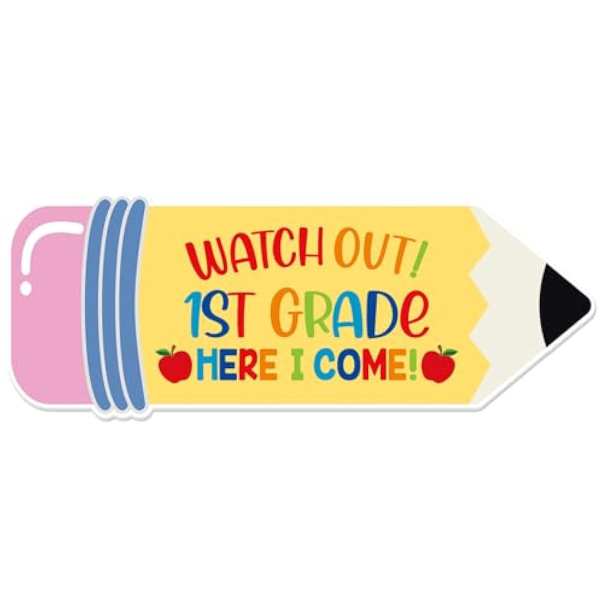 Watch Out 1St Grade Here I Come Photo Sign For 1St Grade Back To School Decorations, 1St Grade Back To School Supplies, First Day Of 1St Grade Decorations Photo Board