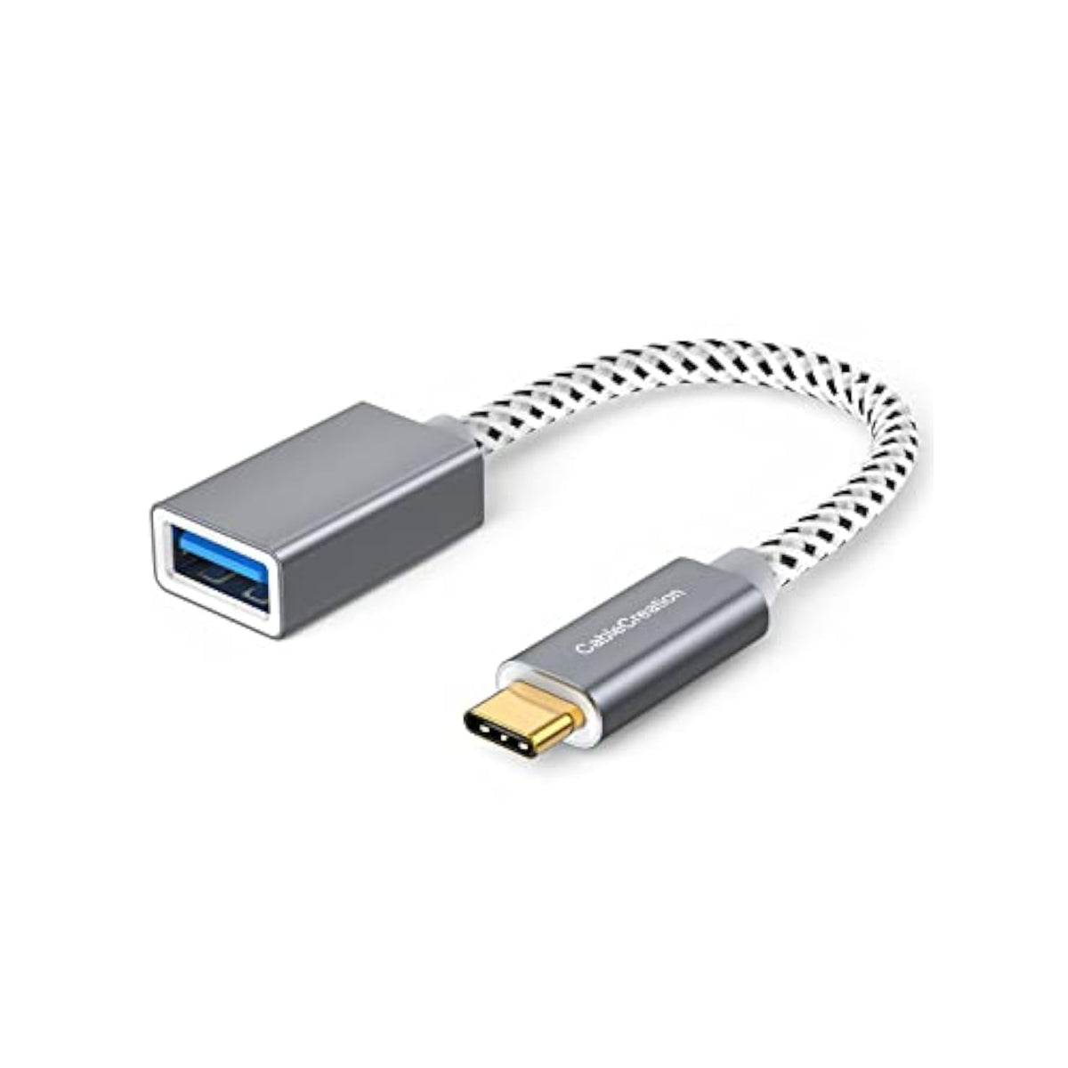 CableCreation USB to USB C Adapter 0.5FT/0.15m, USB C OTG Cable,Type C to USB A Female Connector for MacBook Pro Air, iPad Mini/Pro, XPS, Galaxy S22 Ultra, iPhone 16, Surface Go